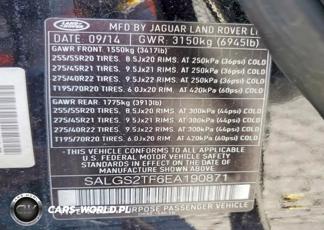 2014 Land Rover Range Rover Supercharged VIN:SALGS2TF6EA190871 - 13