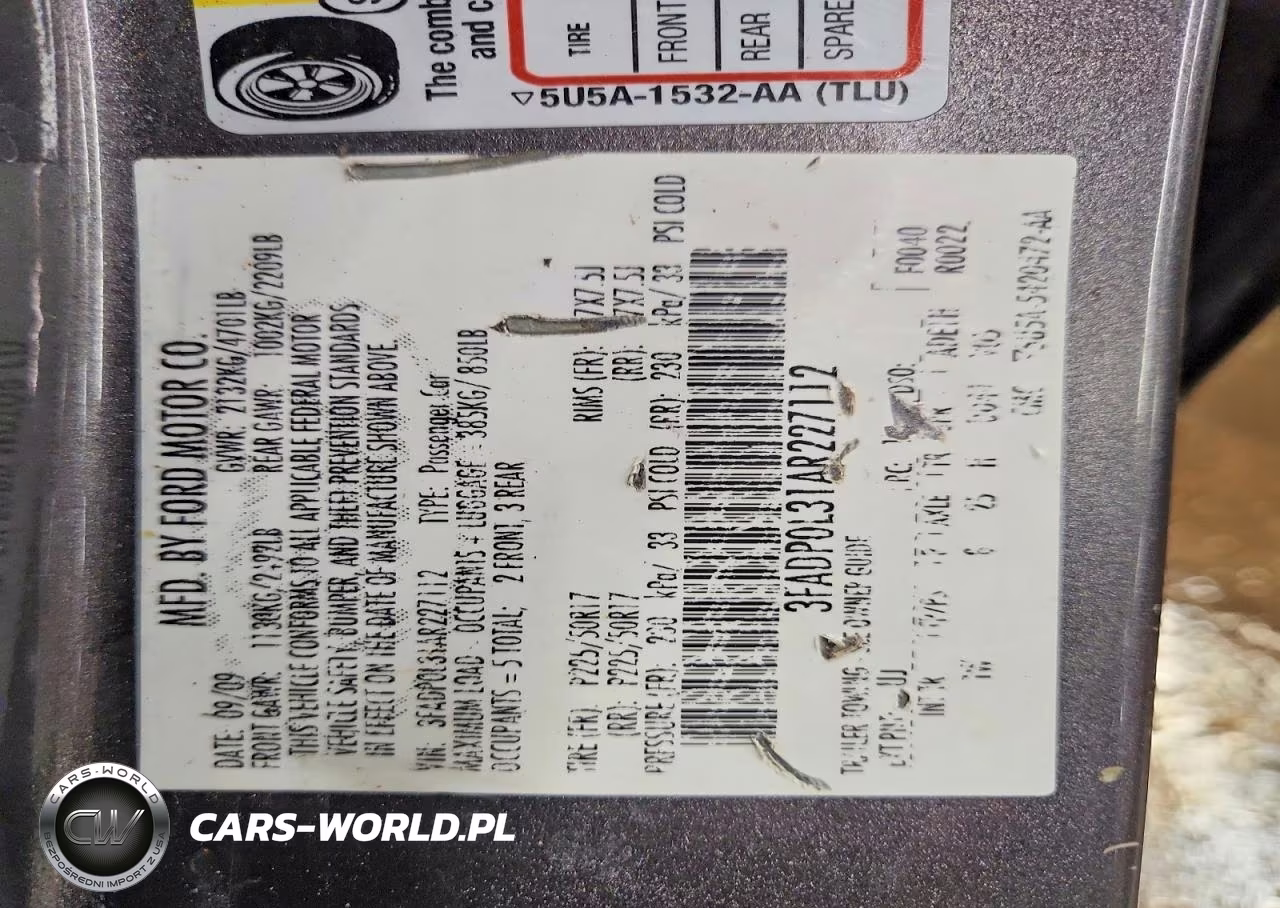 2010 Ford Fusion Hybrid VIN:3FADP0L31AR227112 - 12