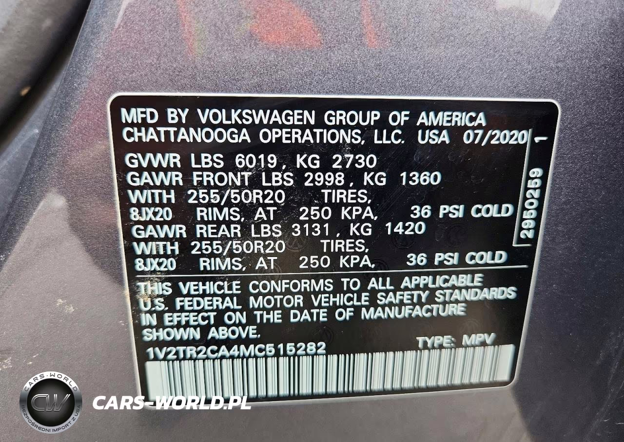 2021 Volkswagen Atlas Sel Premium VIN:1V2TR2CA4MC515282 - 14