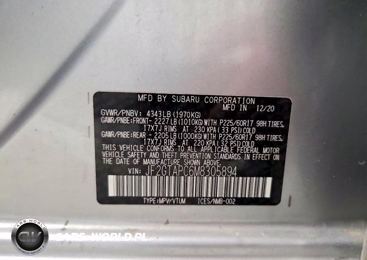 2021 Subaru Crosstrek Premium VIN:JF2GTAPC6M8305894 - 12