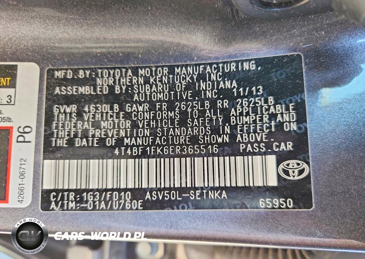 2014 Toyota Camry Le VIN:4T4BF1FK6ER365516 - 12