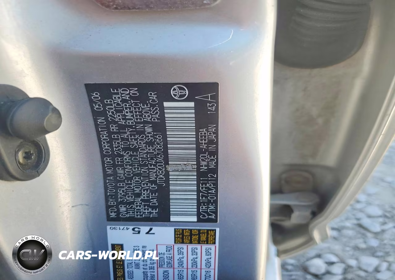 2006 Toyota Prius Base VIN:JTDKB20UX67082661 - 12