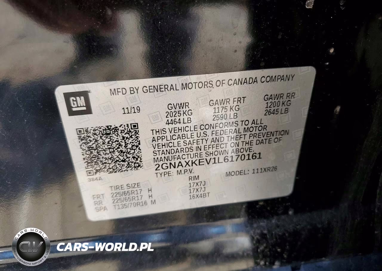 2020 Chevrolet Equinox Lt VIN:2GNAXKEV1L6170161 - 14