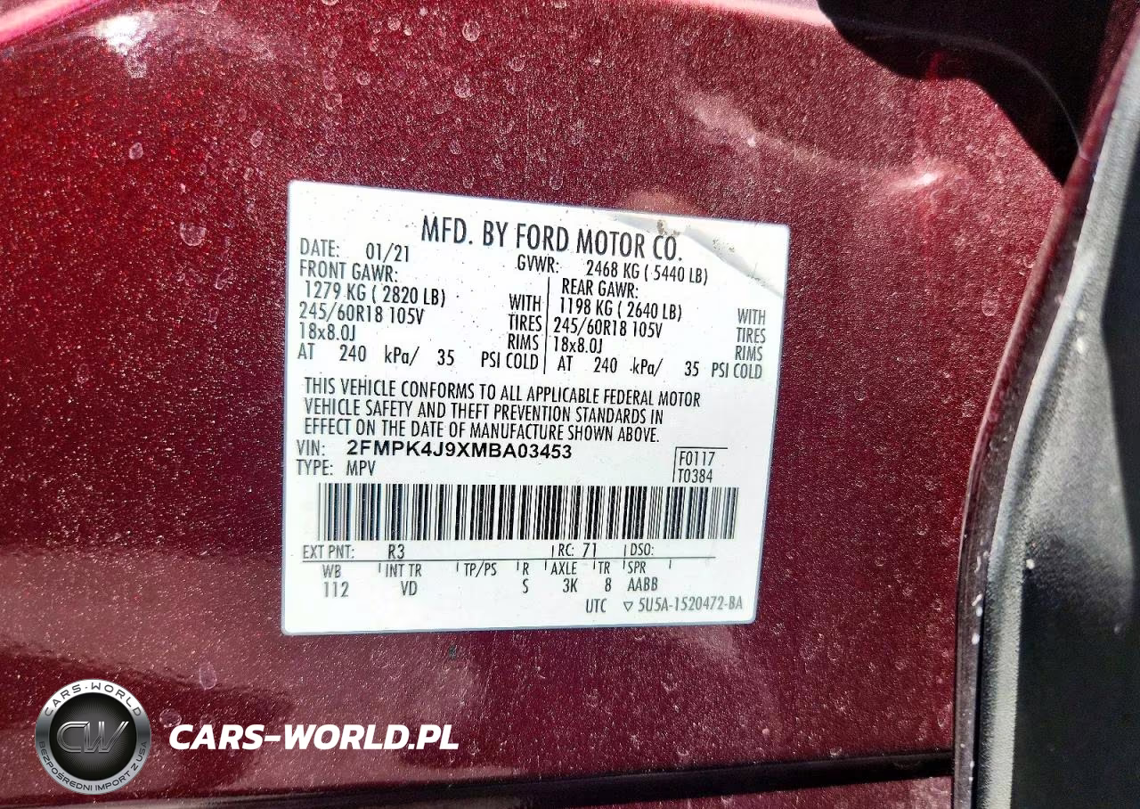 2021 Ford Edge Sel VIN:2FMPK4J9XMBA03453 - 12