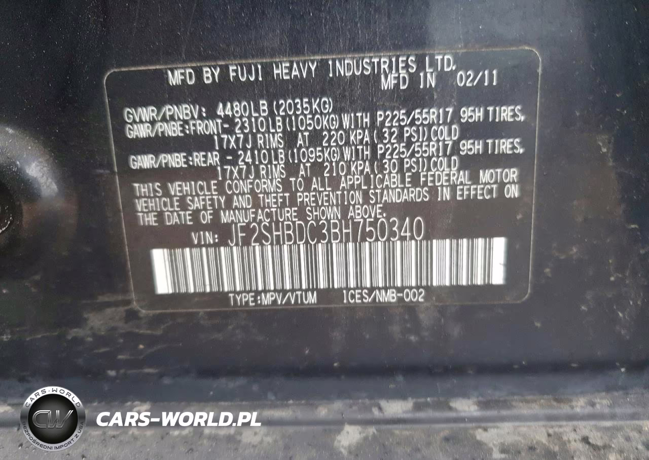 2011 Subaru Forester 2.5X Premium VIN:JF2SHBDC3BH750340 - 12