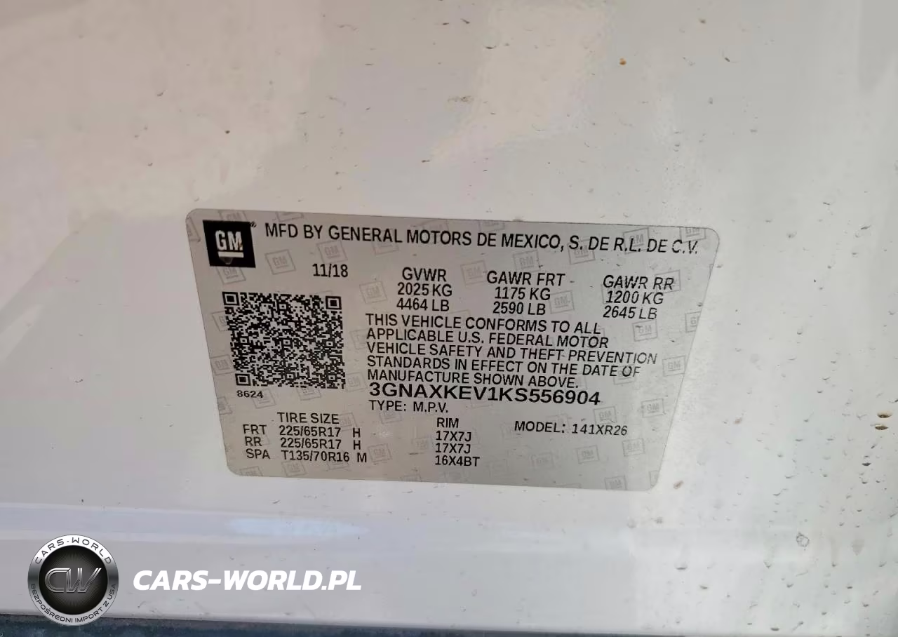 2019 Chevrolet Equinox Lt VIN:3GNAXKEV1KS556904 - 13