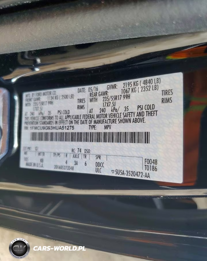 2017 Ford Escape Se VIN:1FMCU9G93HUA51275 - 13