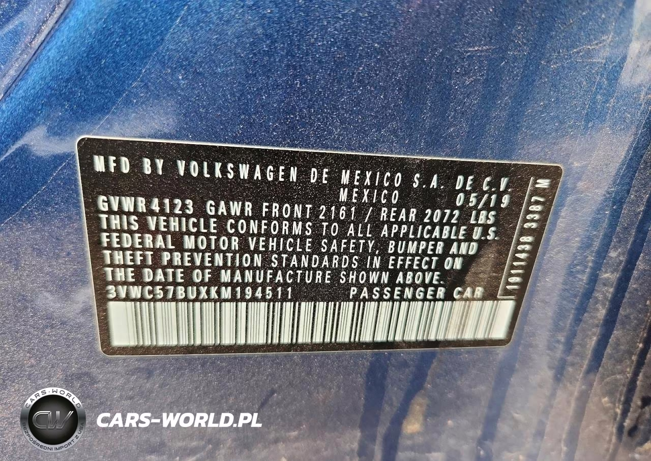 2019 Volkswagen Jetta S VIN:3VWC57BUXKM194511 - 12