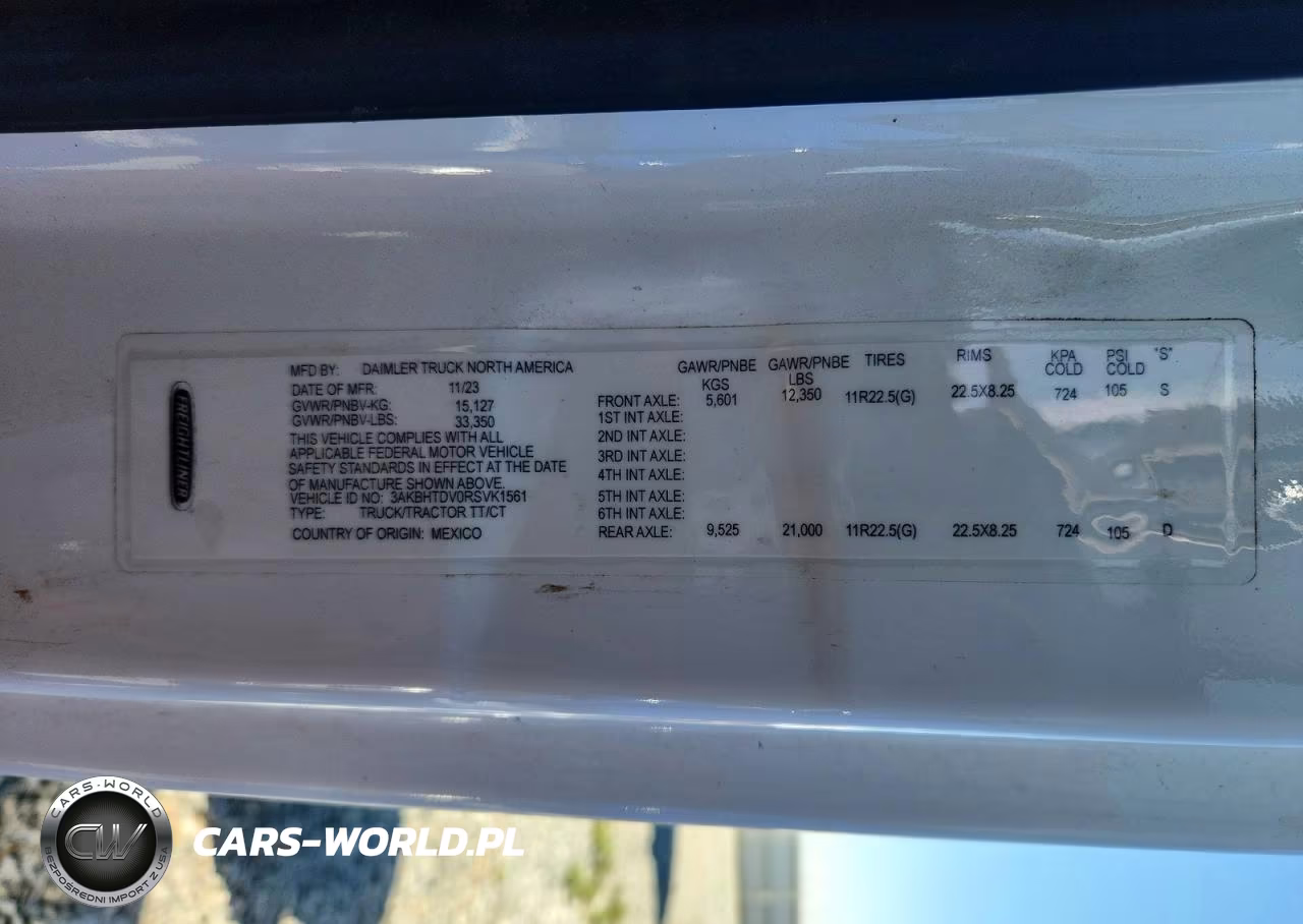 2024 Freightliner Cascadia 116 Semi Truck VIN:3AKBHTDV0RSVK1561 - 10