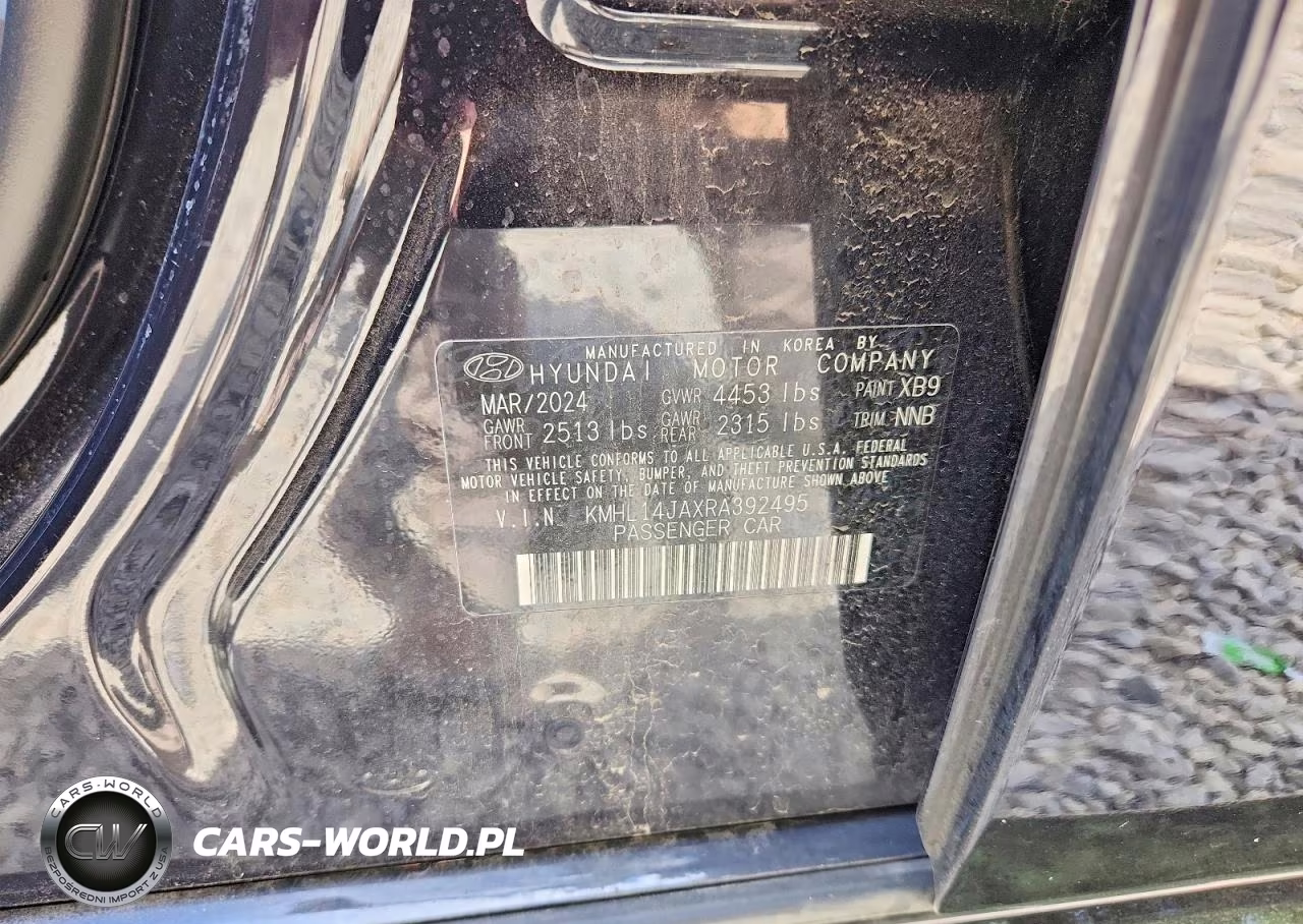 2024 Hyundai Sonata Sel VIN:KMHL14JAXRA392495 - 13