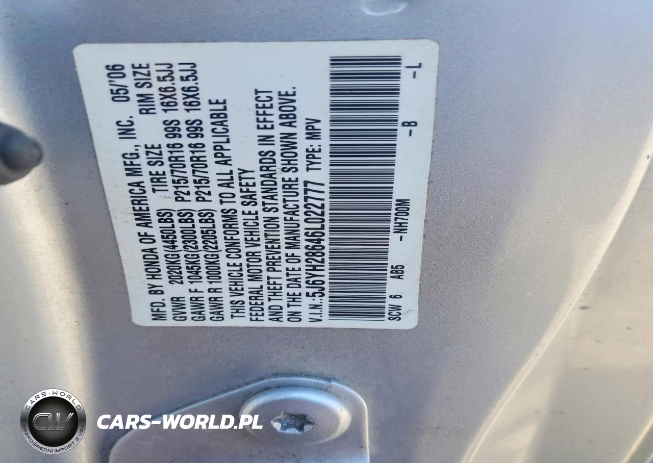2006 Honda Element Ex VIN:5J6YH28646L022777 - 13
