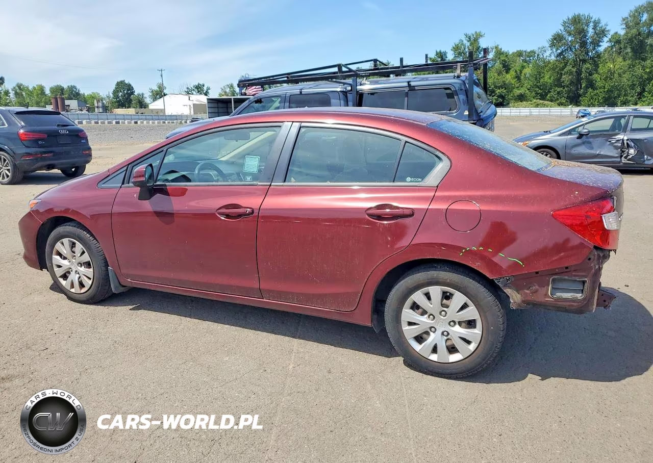 2012 Honda Civic Lx VIN:2HGFB2F56CH592444 - 2