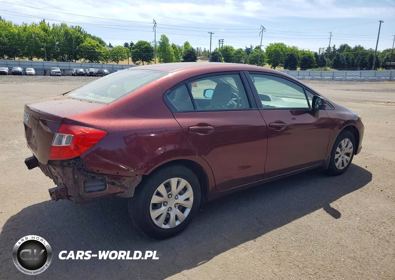 2012 Honda Civic Lx VIN:2HGFB2F56CH592444 - 3