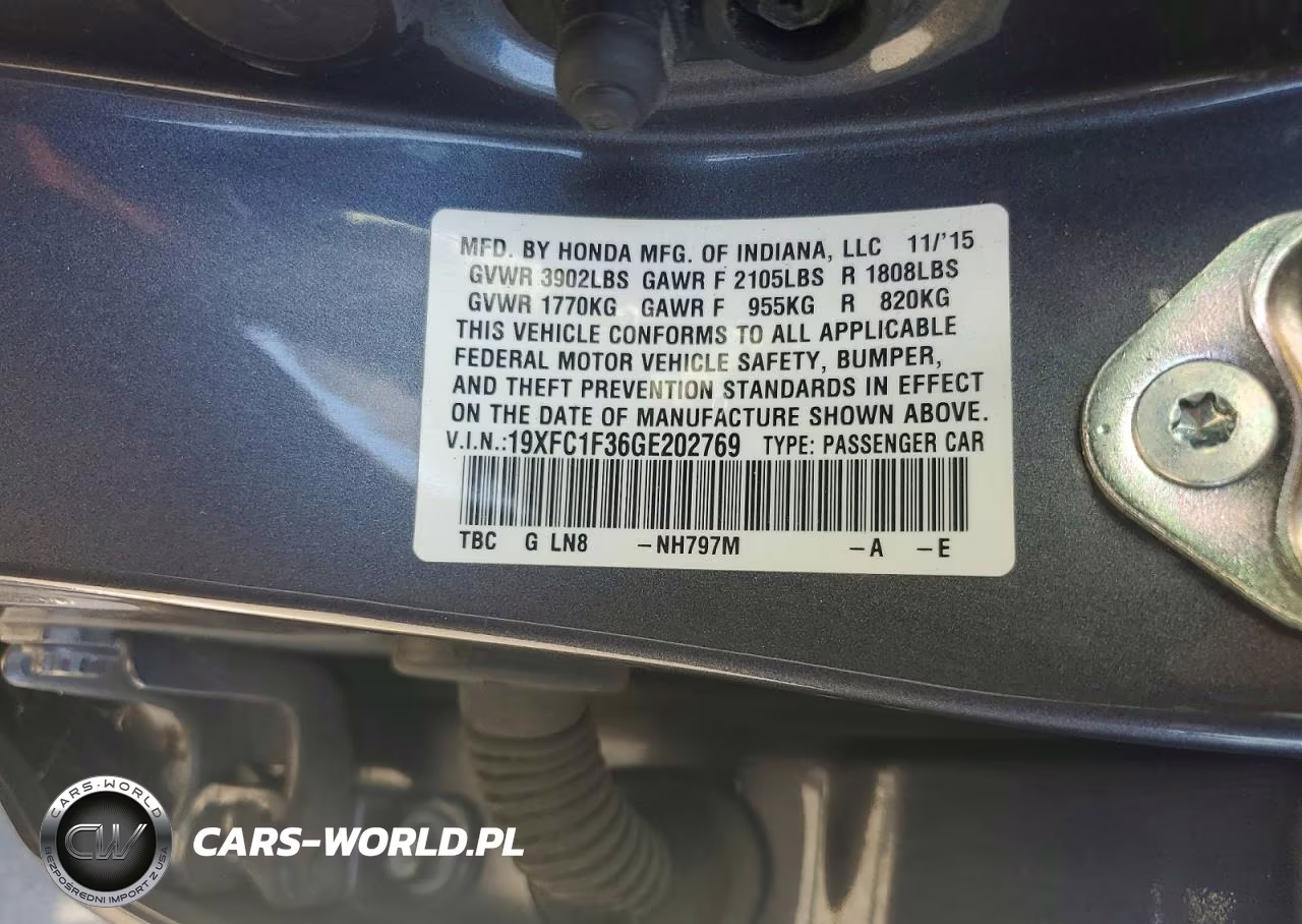 2016 Honda Civic Ex VIN:19XFC1F36GE202769 - 13