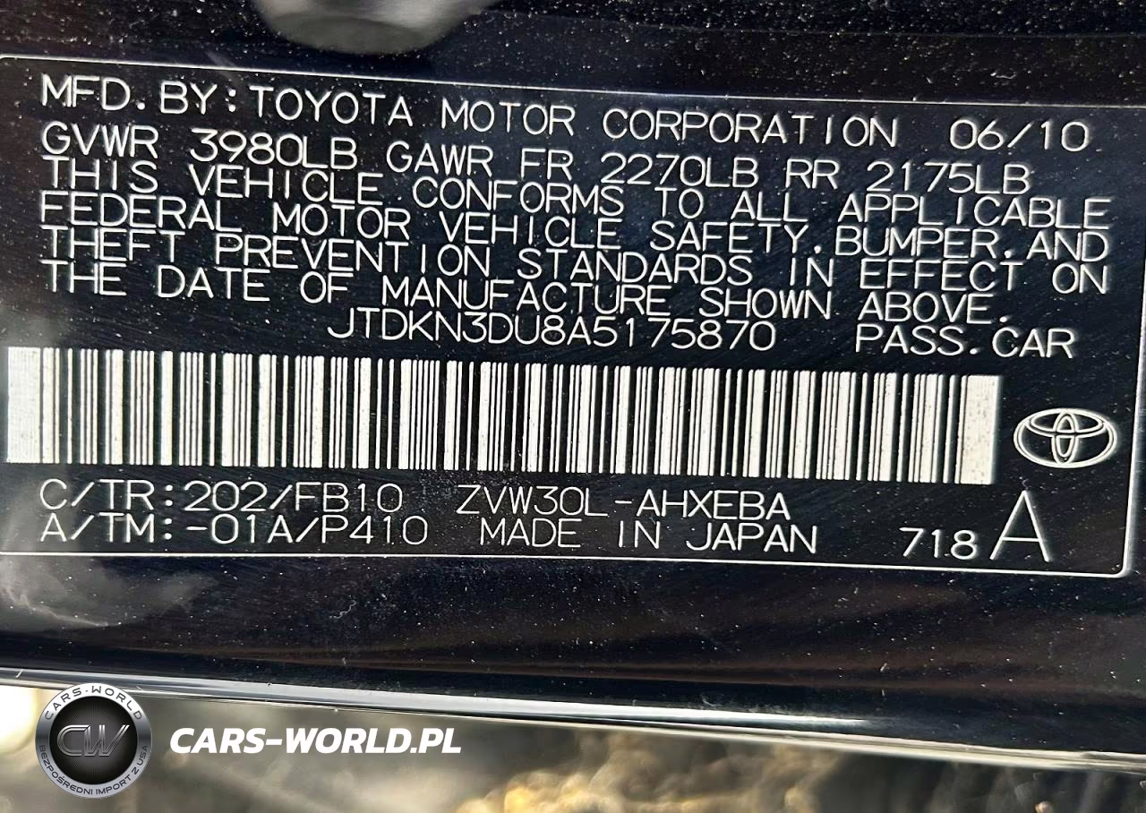2010 Toyota Prius Iii VIN:JTDKN3DU8A5175870 - 10