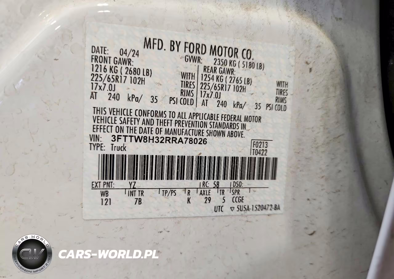 2024 Ford Maverick Xlt VIN:3FTTW8H32RRA78026 - 13