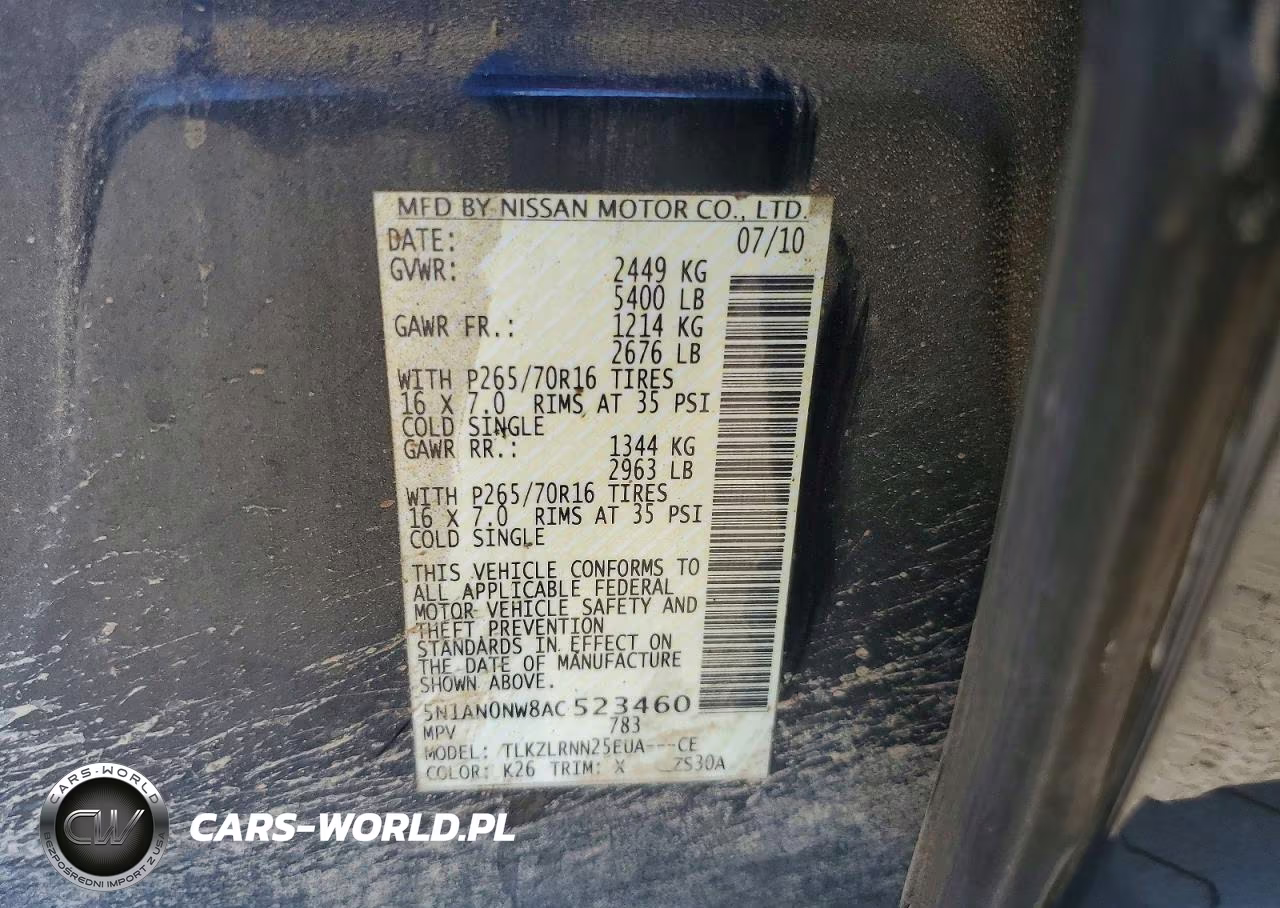 2010 Nissan Xterra X VIN:5N1AN0NW8AC523460 - 13