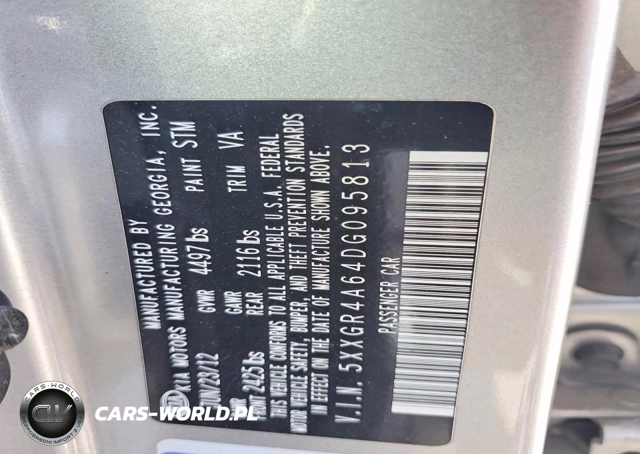 2013 Kia Optima Sx VIN:5XXGR4A64DG095813 - 12
