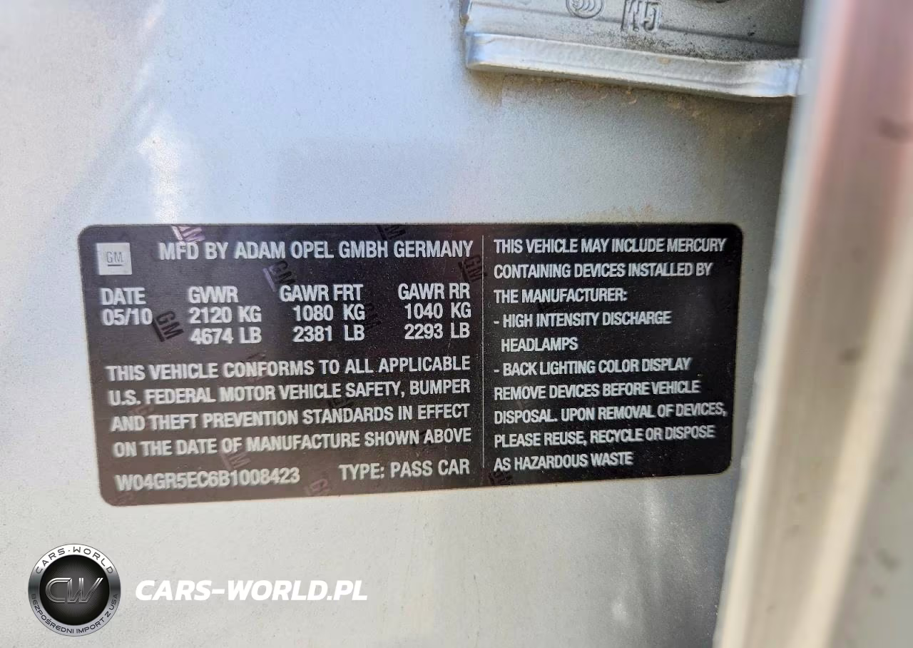 2011 Buick Regal Cxl VIN:W04GR5EC6B1008423 - 13