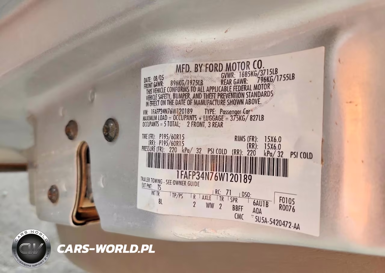 2006 Ford Focus Zx4 VIN:1FAFP34N76W120189 - 12