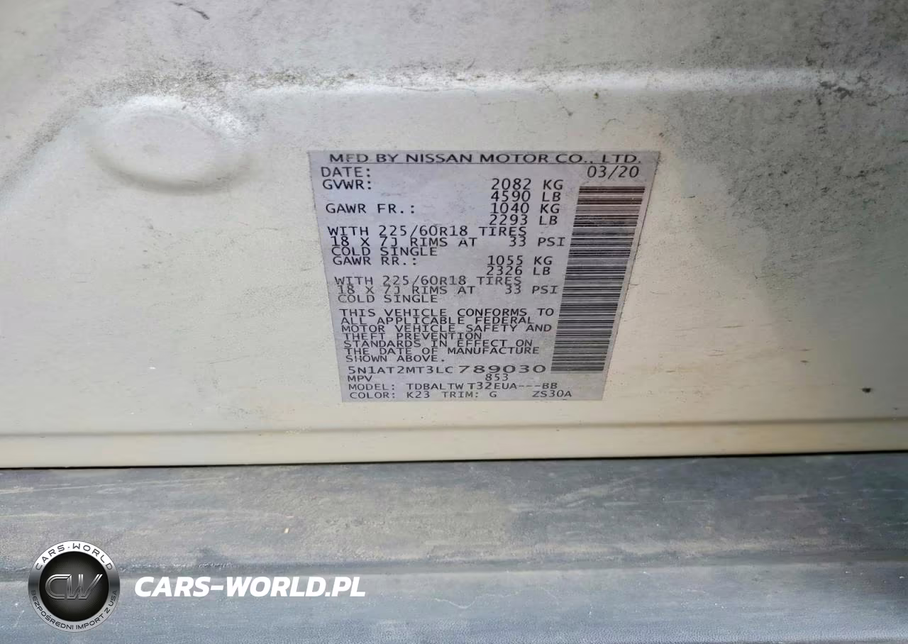 2020 Nissan Rogue Sv VIN:5N1AT2MT3LC789030 - 12