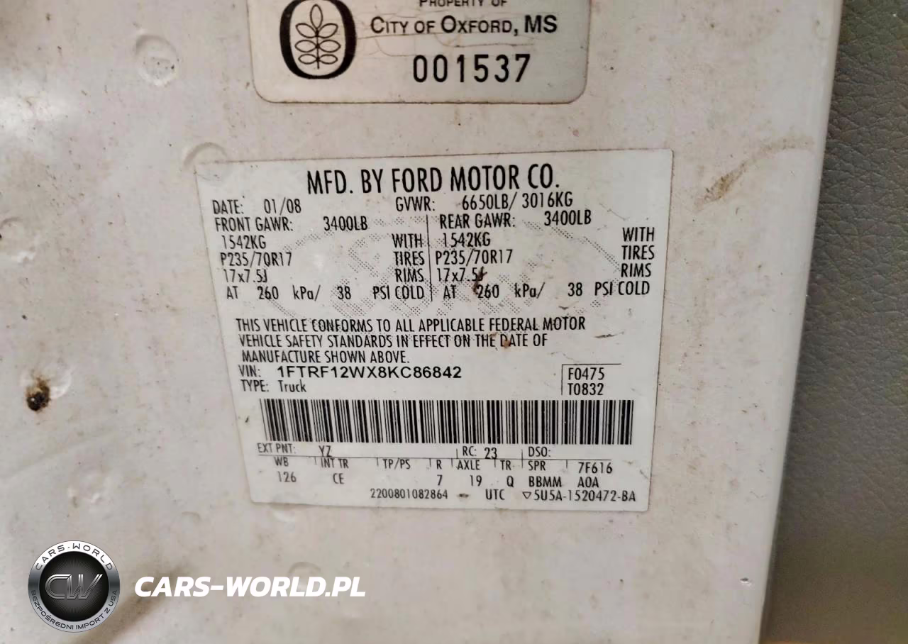2008 Ford F150 VIN:1FTRF12WX8KC86842 - 13