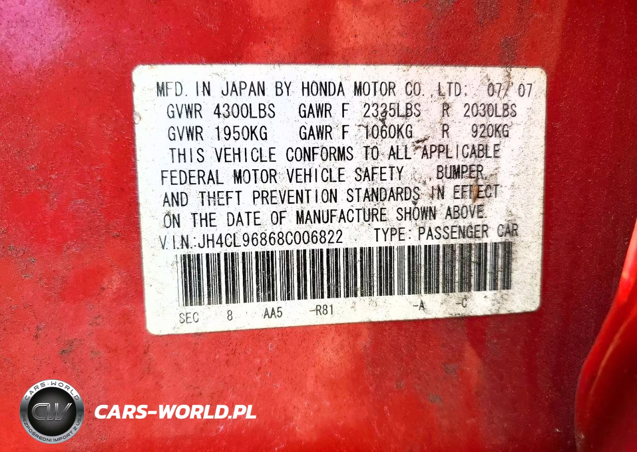 2008 Acura Tsx VIN:JH4CL96868C006822 - 13