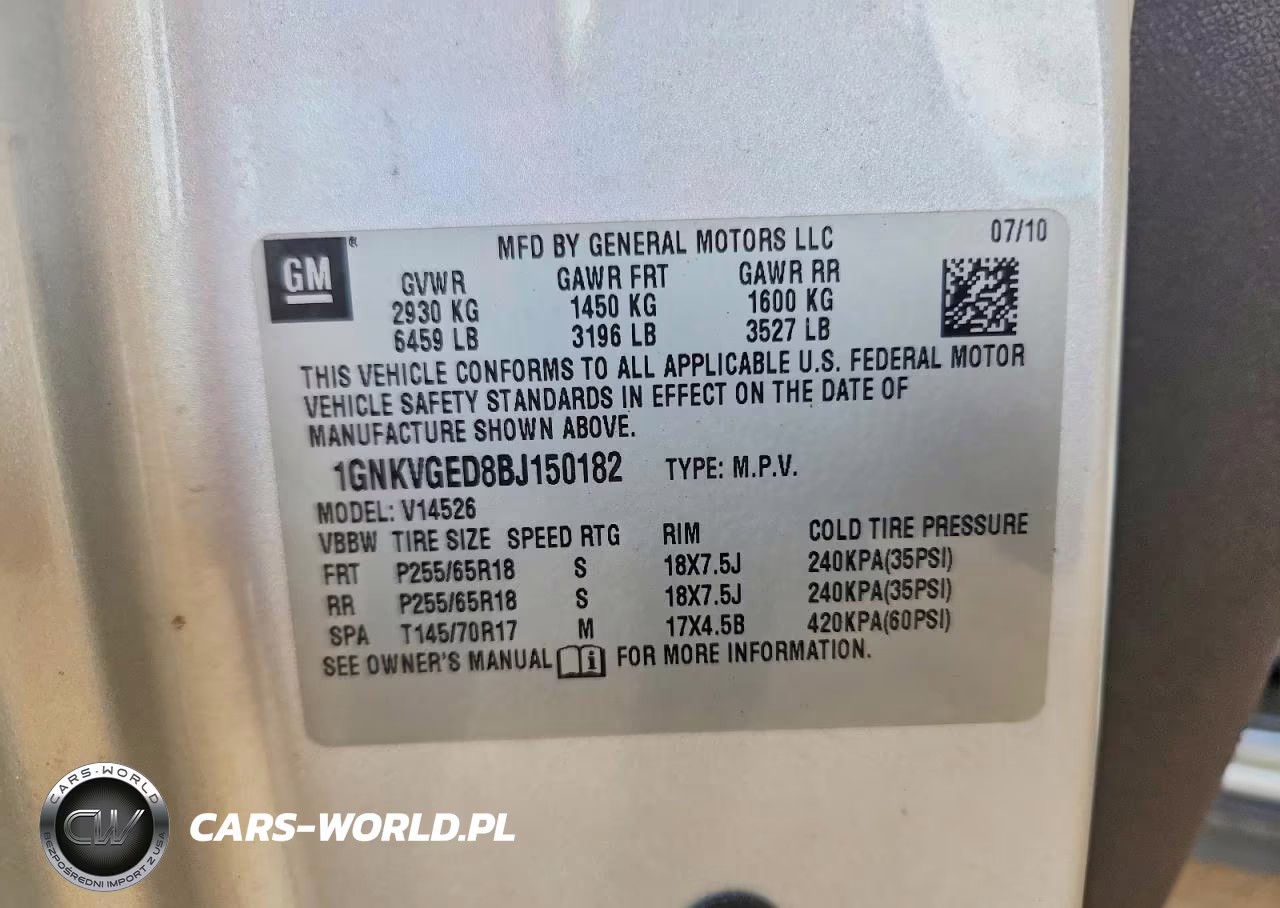 2011 Chevrolet Traverse 1Lt VIN:1GNKVGED8BJ150182 - 13