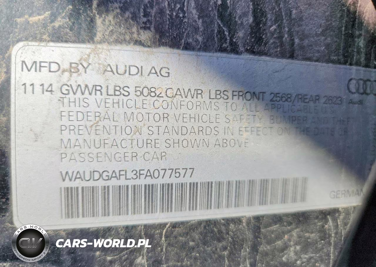 2015 Audi S4 Premium Plus VIN:WAUDGAFL3FA077577 - 12