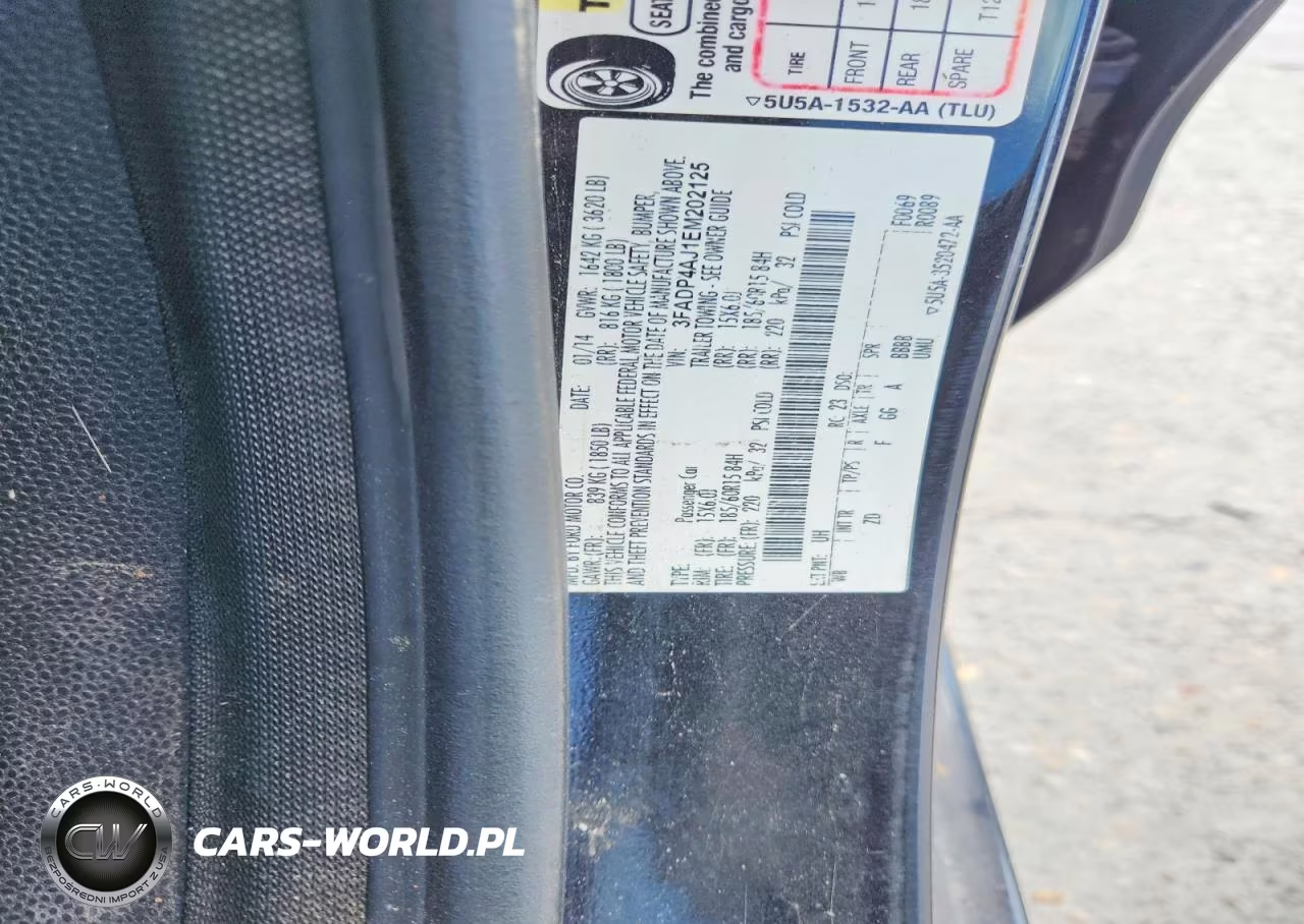 2014 Ford Fiesta S VIN:3FADP4AJ1EM202125 - 14