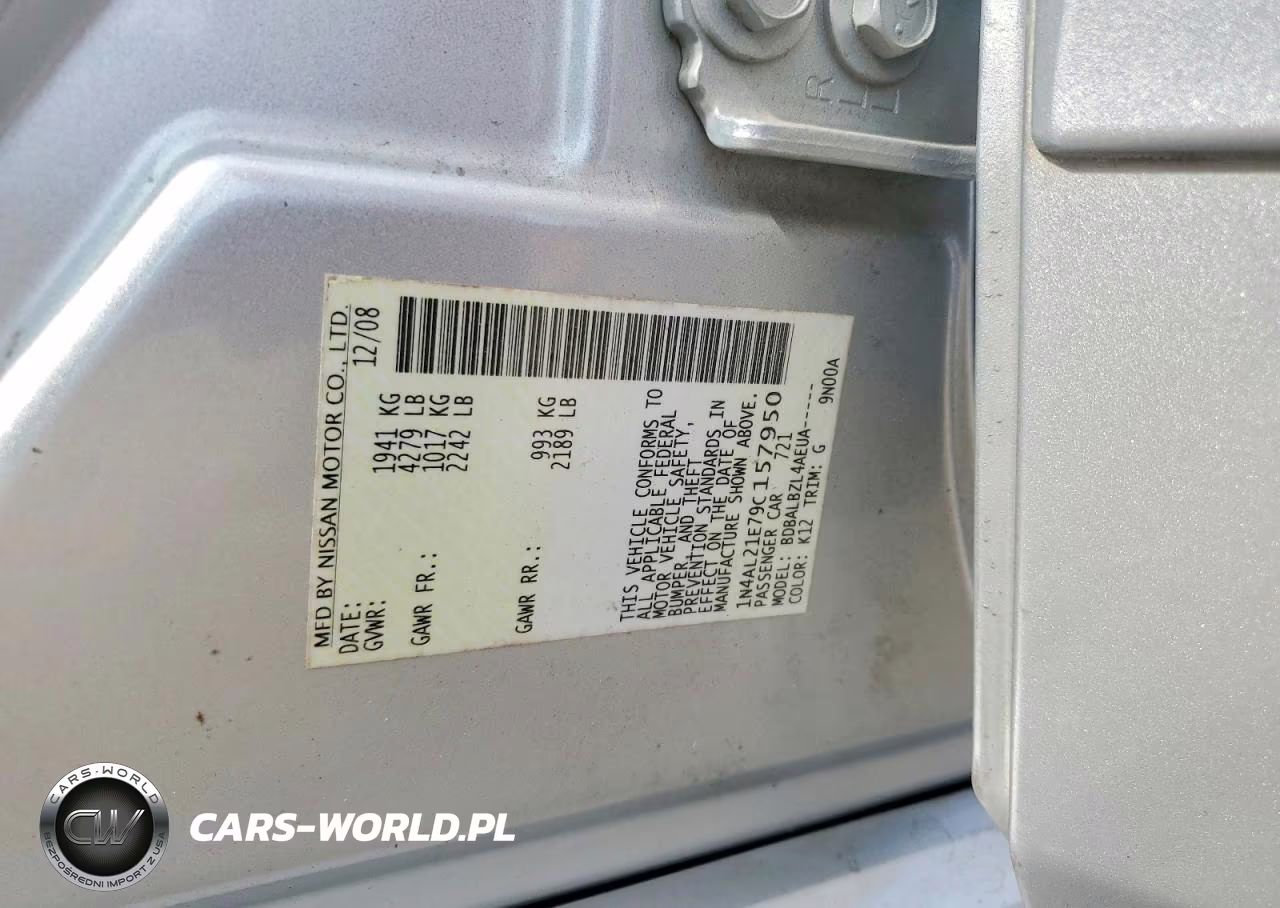 2009 Nissan Altima 2.5 VIN:1N4AL21E79C157950 - 13