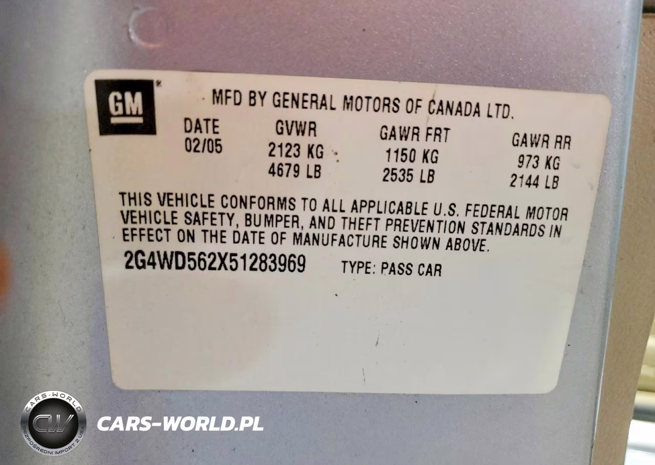 2005 Buick Lacrosse Cxl VIN:2G4WD562X51283969 - 12