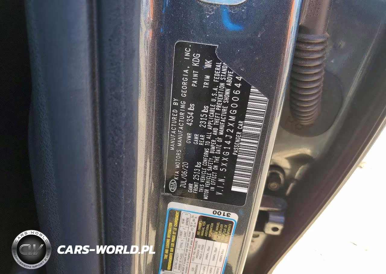 2021 Kia K5 Lxs VIN:5XXG14J2XMG006444 - 13