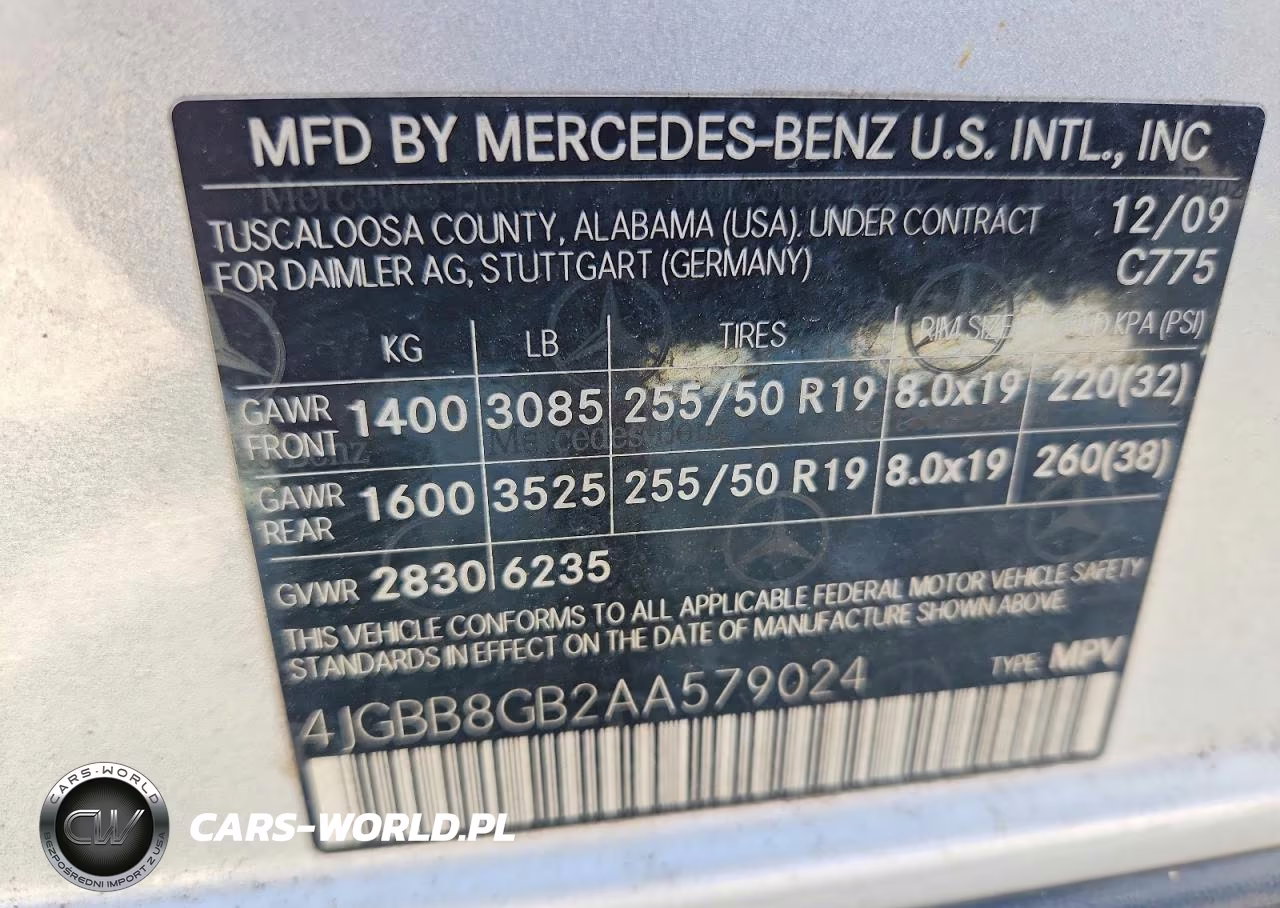 2010 Mercedes-Benz Ml 350 4Matic VIN:4JGBB8GB2AA579024 - 13