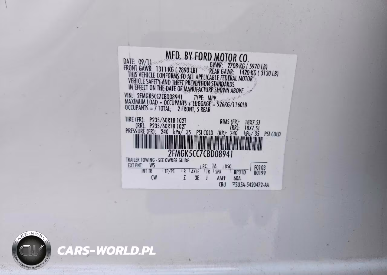 2012 Ford Flex Sel VIN:2FMGK5CC7CBD08941 - 14