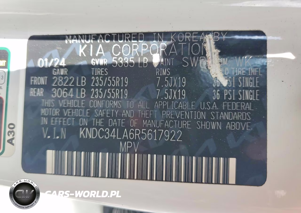 2024 Kia Ev6 Wind VIN:KNDC34LA6R5617922 - 12