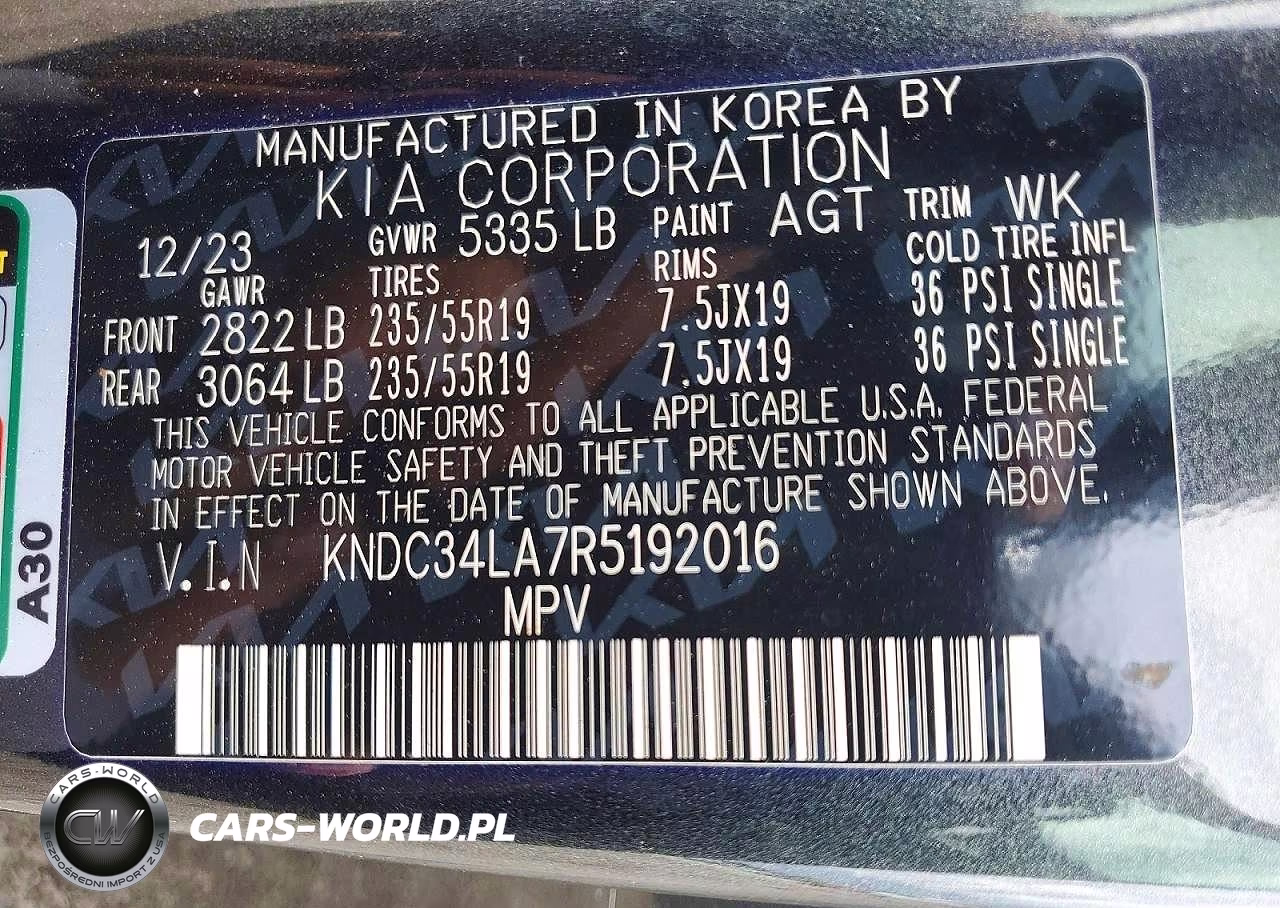 2024 Kia Ev6 Wind VIN:KNDC34LA7R5192016 - 12