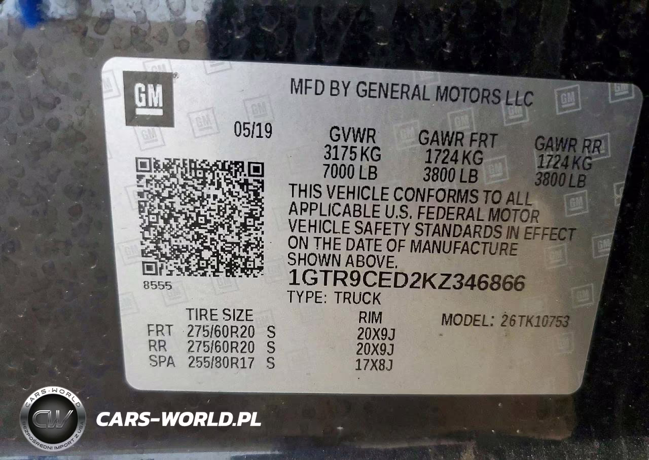 2019 GMC Sierra K1500 Elevation VIN:1GTR9CED2KZ346866 - 12