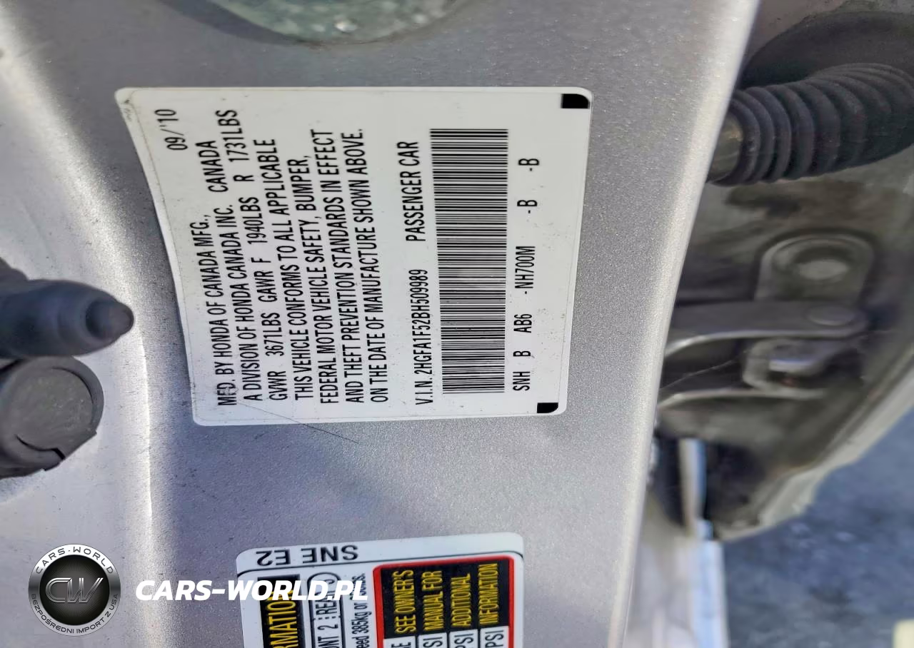 2011 Honda Civic Lx VIN:2HGFA1F52BH509989 - 12