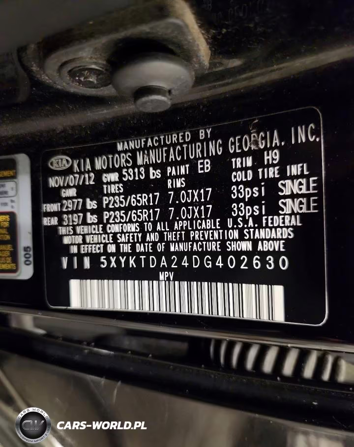 2013 Kia Sorento Lx VIN:5XYKTDA24DG402630 - 13