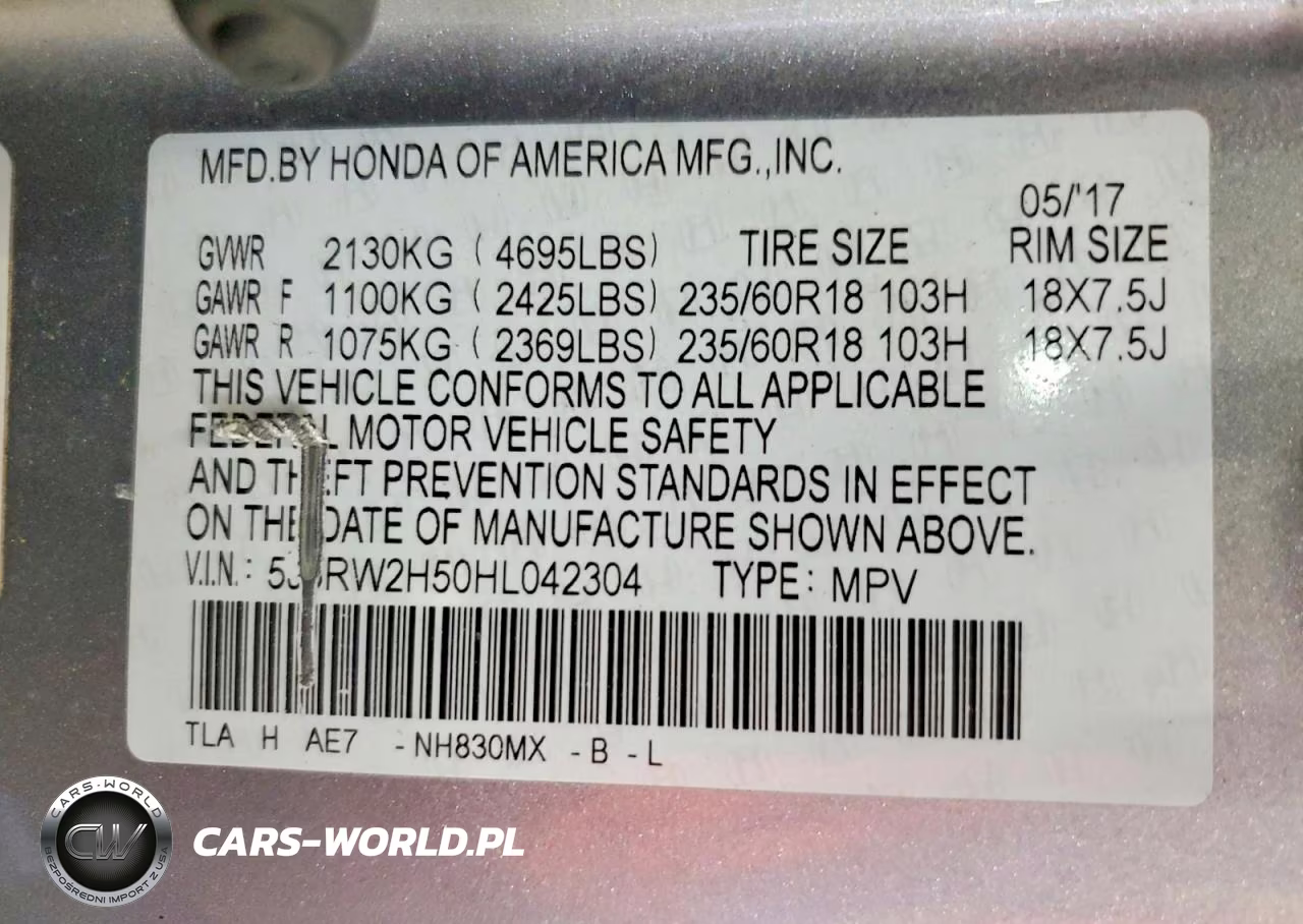 2017 Honda Cr-V Ex VIN:5J6RW2H50HL042304 - 13