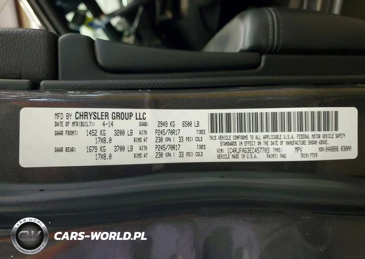 2014 JEEP GRAND CHEROKEE LAREDO VIN:1C4RJFAG3EC457703 - 13