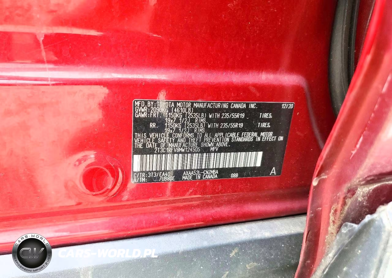 2021 Toyota Rav4 Xle Premium VIN:2T3C1RFV8MW124505 - 13