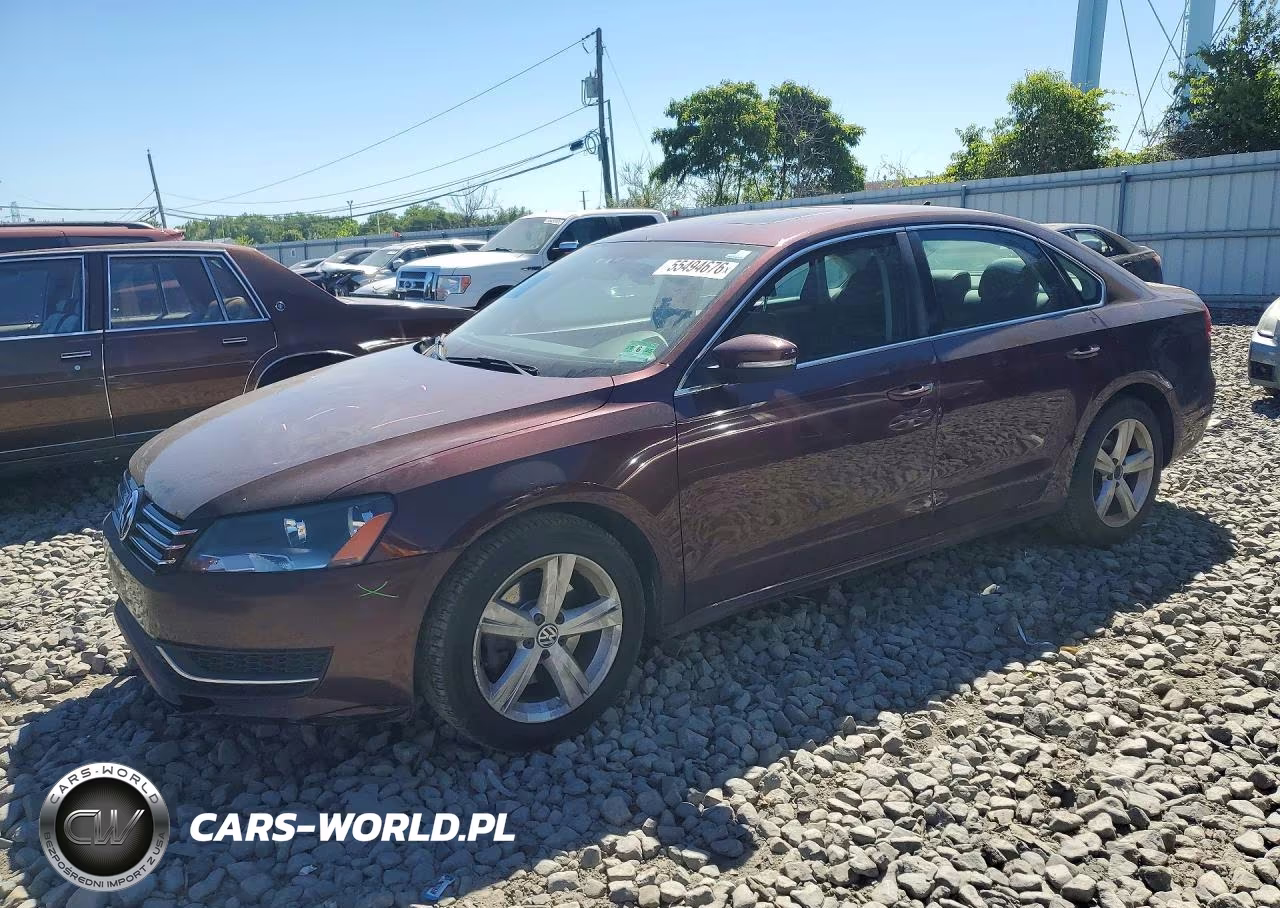 2013 Volkswagen Passat Se VIN:1VWBP7A34DC046468 - 1