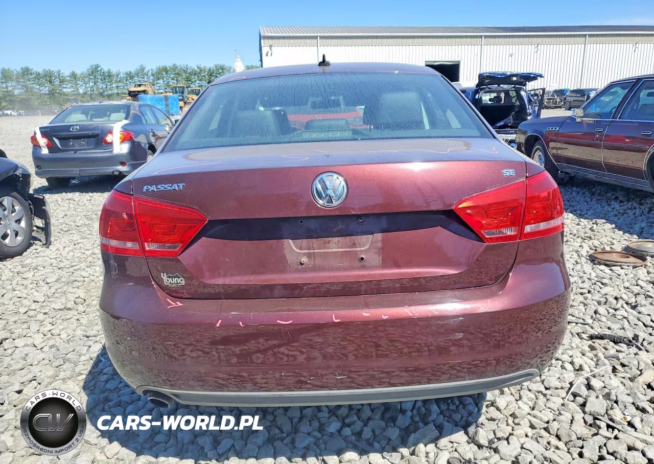 2013 Volkswagen Passat Se VIN:1VWBP7A34DC046468 - 6