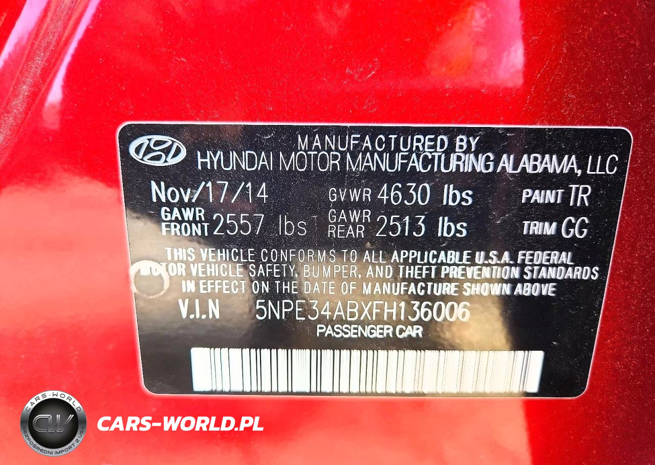 2015 Hyundai Sonata Sport 2.0T VIN:5NPE34ABXFH136006 - 13