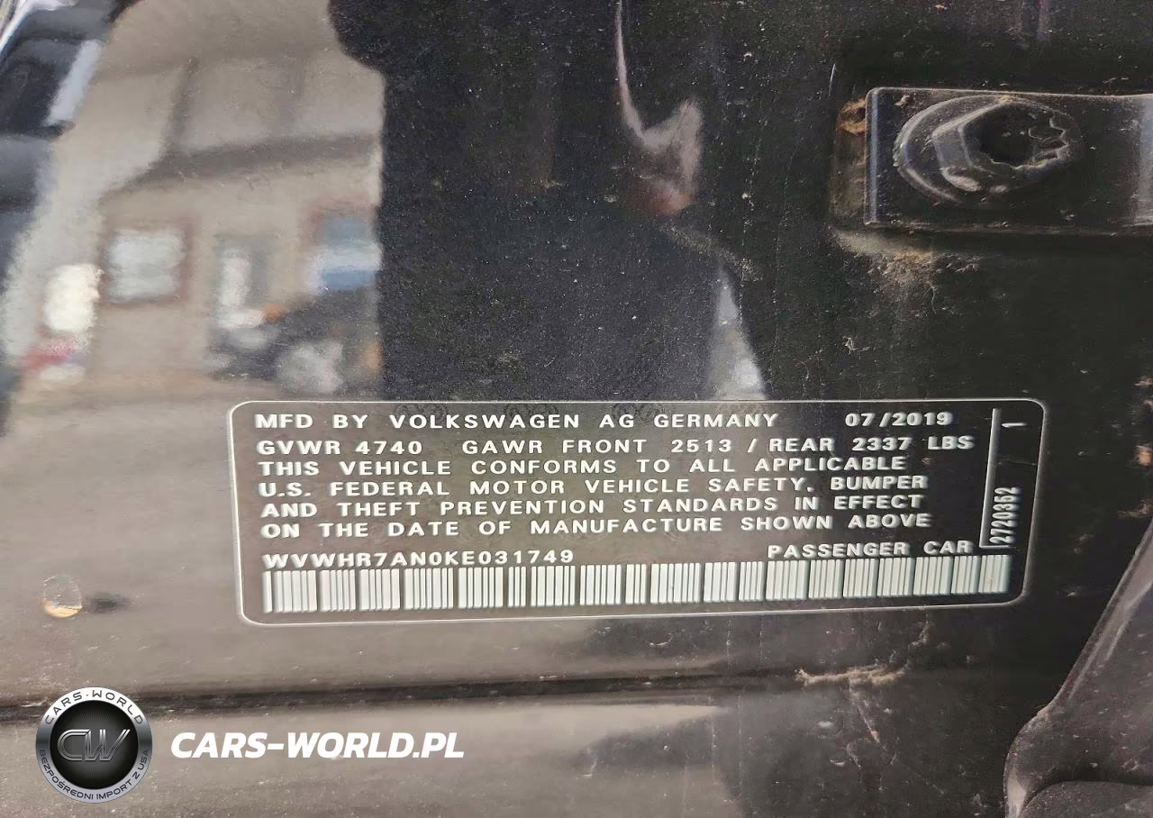 2019 Volkswagen Arteon Sel VIN:WVWHR7AN0KE031749 - 12