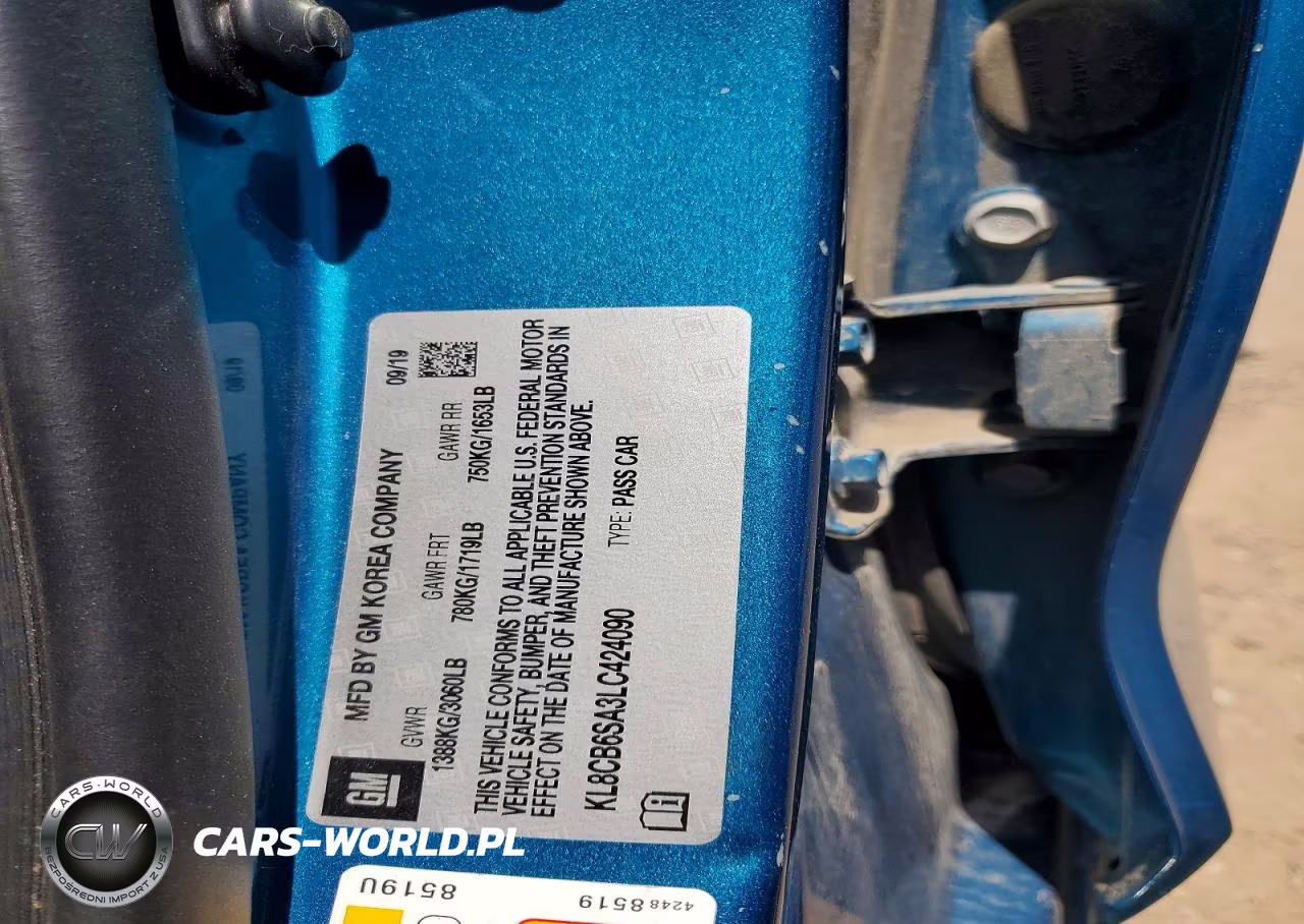 2020 Chevrolet Spark Ls VIN:KL8CB6SA3LC424090 - 12