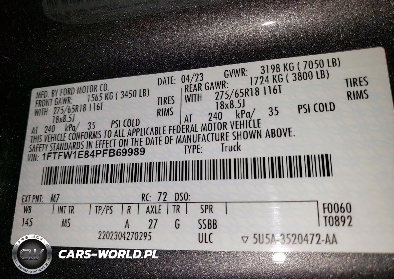 2023 Ford F150 Supercrew VIN:1FTFW1E84PFB69989 - 12