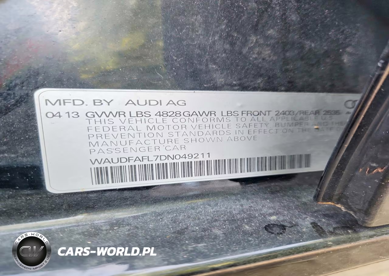 2013 Audi A4 Premium VIN:WAUDFAFL7DN049211 - 12